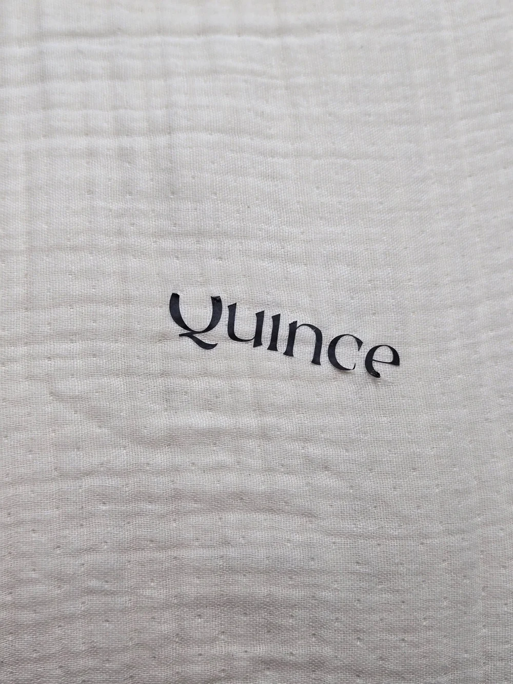 QUINCE Organic Cotton Gauze Box Quilt Set Full/Queen Ivory 9784